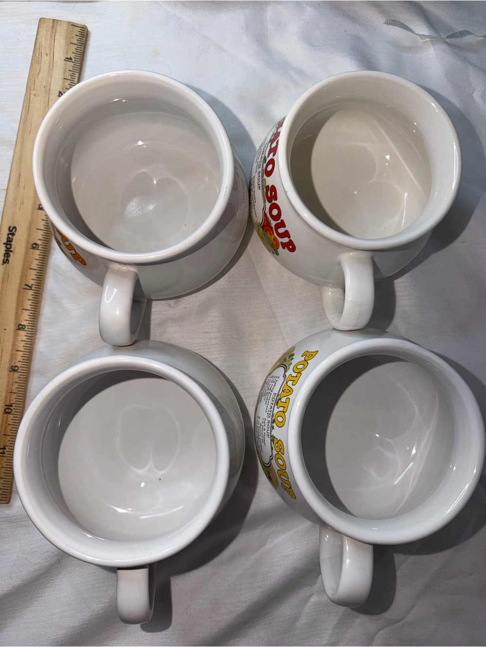 Vintage Dat’l Do-It Inc Recipe Soup Mugs Set of 4 - - Picture 9 of 10